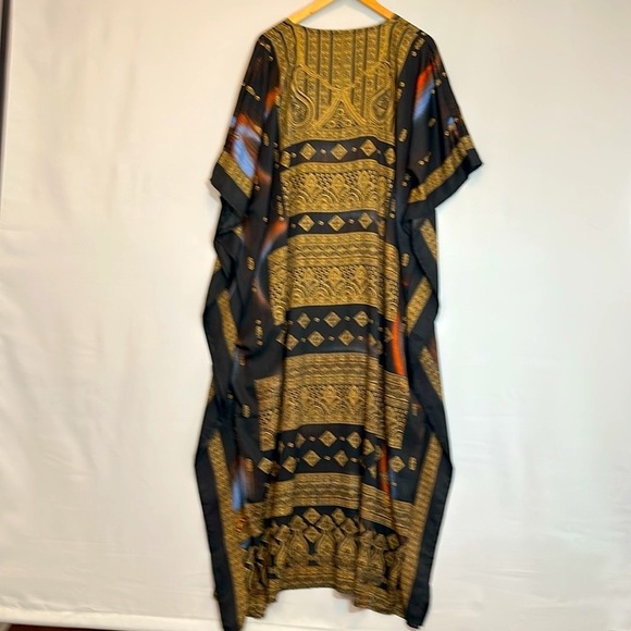 Sante Classic Womens Mumu Kaftan Maxi Dress One Size Summer Vacation 1970’s Boho - Picture 2 of 10